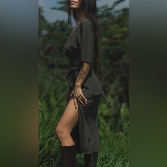 INDIGO LUNA CARIÑO DRESS IN GREEN XS/S - Picture 3 of 7